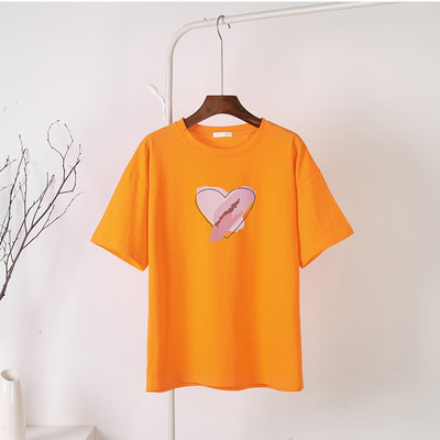 Blessyuki Kawaii südamega trükitud T-särgid, naiste 2023. aasta suvised vabad vintage puuvillased t-särgid Naiste lihtsad Harajuku paaritopsid