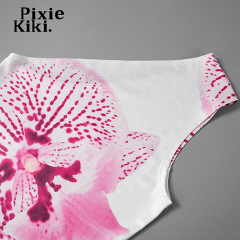 PixieKiki Floral Print Εφαρμοσμένα μπλουζάκια Γυναικεία Ρούχα Γραφικά μπλουζάκια θερέτρου Καλοκαίρι 2024 Casual One Shoulder Backless Tank Top P85-AC10