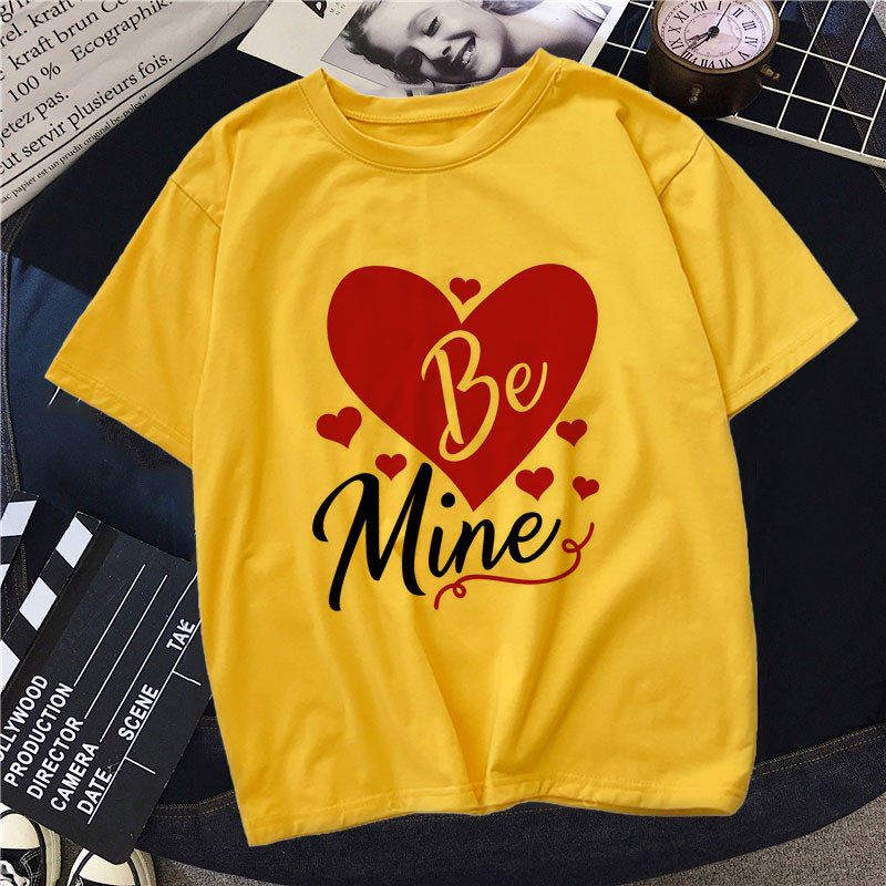 Uus Head sõbrapäeva Punase Südamega Naiste T-särgid Must Harajuku Mood lühikeste varrukatega Suures suuruses riided kingitus S-xxl