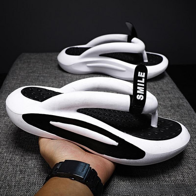 Pantofi de plajă de vară 2024 pentru bărbați, papuci de interior, exterior, moale, EVA, talpă groasă, cupluri, pantofi cu platformă de stradă, pantofi de modă pentru bărbați