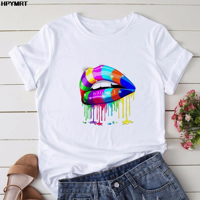 Γυναικεία μπλουζάκι με κοντό μανίκι κινουμένων σχεδίων, χαριτωμένη γάτα σε σχήμα καρδιάς Τυπωμένο φαρδύ μεγάλο μέγεθος Άνοιξη και Καλοκαίρι Λευκό ροζ μπλουζάκια S-XXL