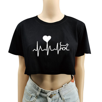 Seeyoushy 2023 Casual γυναικείες μπλούζες ECG Love Heart Print Αστείο μπλουζάκι Γυναικείο καλοκαιρινό Harajuku Femme T-shirt Αισθητικά ρούχα