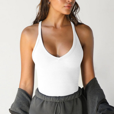 Naiste parimad õlgadeta soonikuga mustad seksikad kootud püksid, varrukateta soliidsed suvetopid naistele