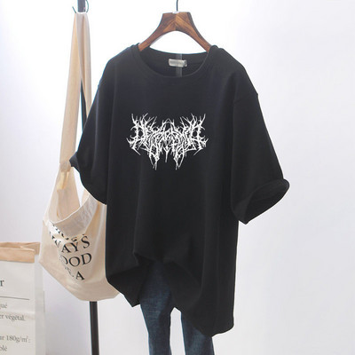 2024 suvine uus naiste lühikeste varrukatega lõhkeaine lahtine puuvillane valge t-särk naiste t-särk