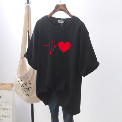 2024 suvine uus naiste lühikeste varrukatega lõhkeaine lahtine puuvillane valge t-särk naiste t-särk