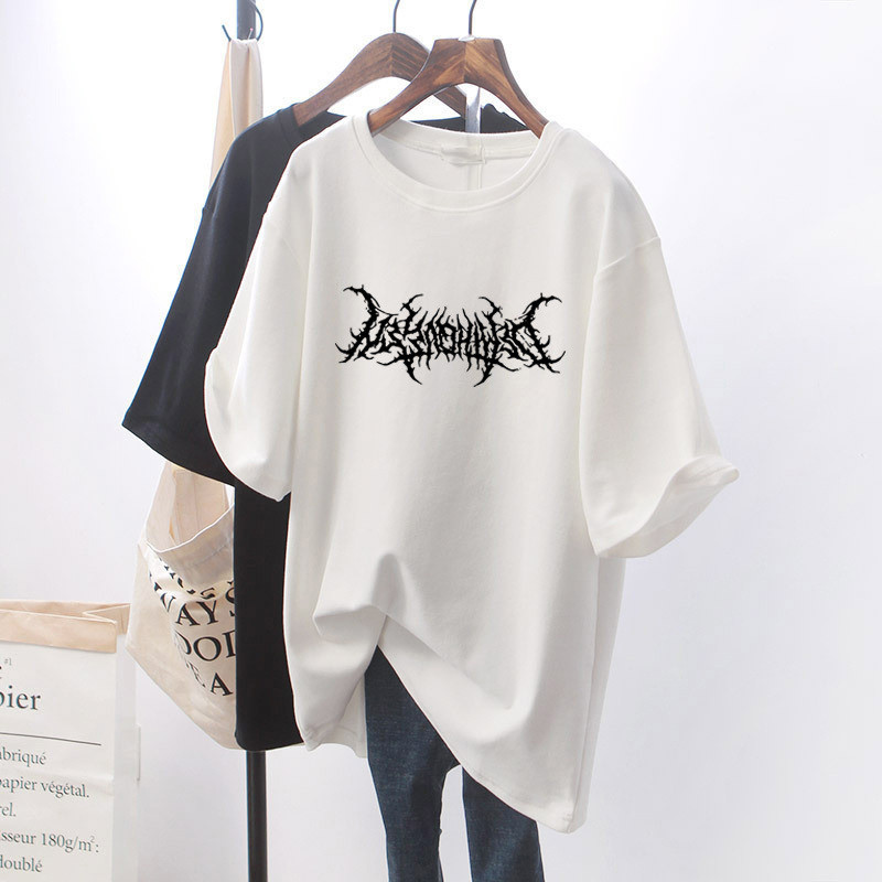 2024 suvine uus naiste lühikeste varrukatega lõhkeaine lahtine puuvillane valge t-särk naiste t-särk