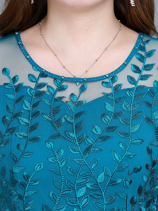 Sinine vabaaja šifoonist võrk Korea pikk kleit, naiste suvine kleit 2023, uued tuunikad Midi mood Elegantsed balliõhtukleidid lühikeste varrukatega