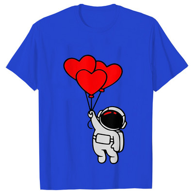 Γυναικείο T-shirt Casual Kawaii Astronaut Heart Tshirt Heart Love Space T-shirts Casual γυναικεία ρούχα μαύρα τοπ