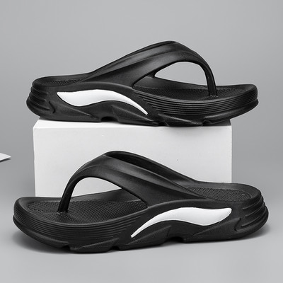 Flip-flops pentru bărbați Papuci de exterior pentru interior Pantofi cu talpă moale Sandale confortabile de plajă pentru bărbați Anti-alunecare pentru acasă Femei Papuci Flip-flops