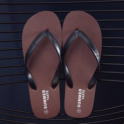 Flip-flops Papuci Bărbați Moda de vară Casual Anti-alunecare cuplu Flip-flops Respirabil Plajă Culoare uni Panpuș confortabil