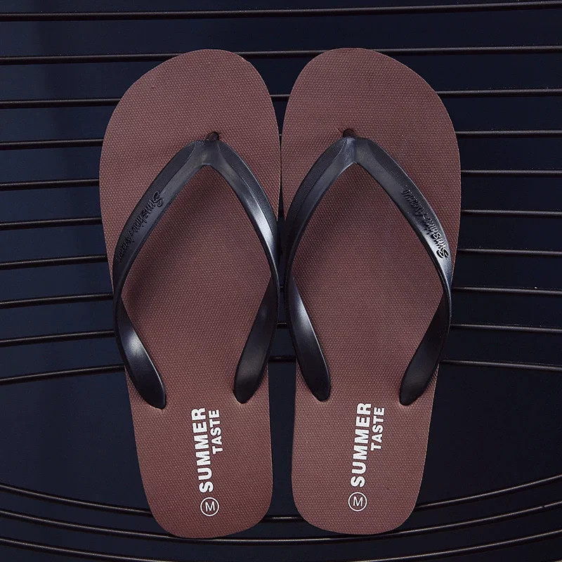 Flip-flops Papuci Bărbați Moda de vară Casual Anti-alunecare cuplu Flip-flops Respirabil Plajă Culoare uni Panpuș confortabil