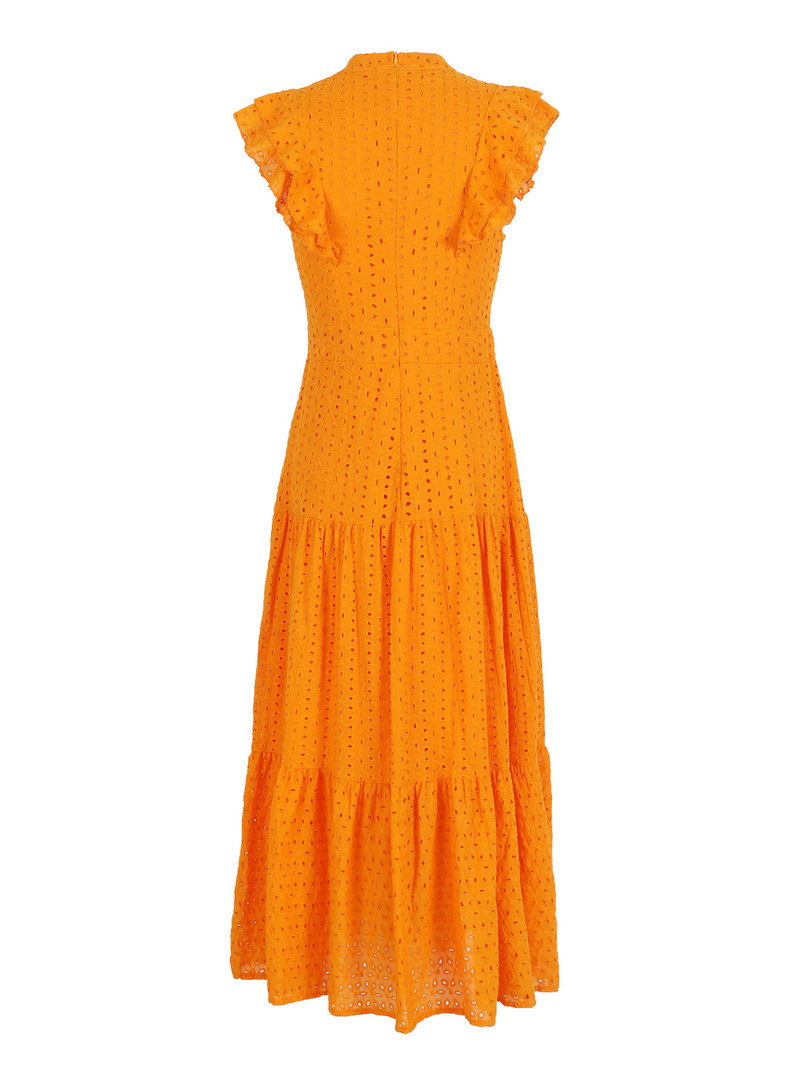 Boheemlane, soliidne õõnes, elegantne naiste kleit kaelaga, lendav varrukas, nööbiga pikk kleit, suvine šikk vabaaja naiste rannariided