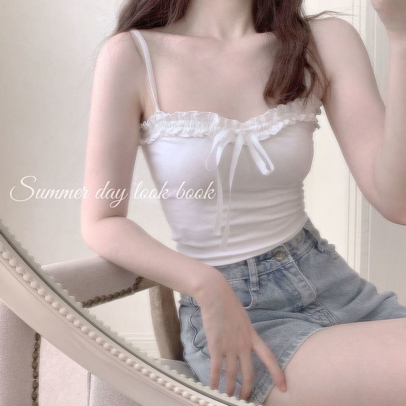 Top cu tub pentru femei de vară, cu fundă, sexy, cu corset, fără mâneci