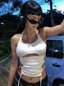 Y2K seksikad seljataga suvekärbitud naiste topsid, 2022. aasta valged varrukateta sidemed, päitsetega paakitopsid 90ndate Cami tänavarõivad