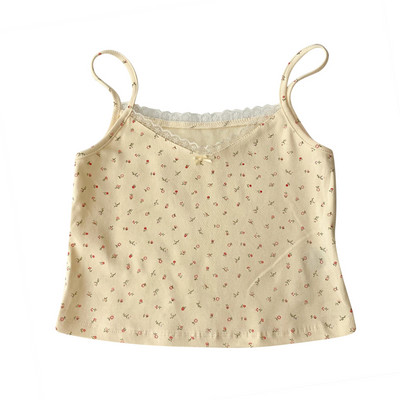 Topuri pentru femei Topuri de vară pentru fete Topuri scurte, subțiri, din dantelă, cu imprimeu dulce, crop top pentru femei, cu fundul drăguț, topuri pentru femei, top pentru femei