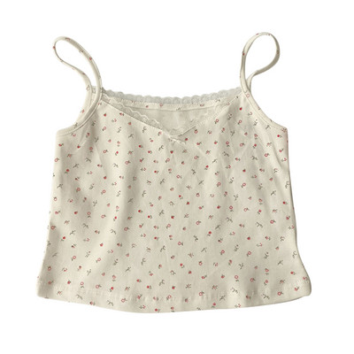 Topuri pentru femei Topuri de vară pentru fete Topuri scurte, subțiri, din dantelă, cu imprimeu dulce, crop top pentru femei, cu fundul drăguț, topuri pentru femei, top pentru femei