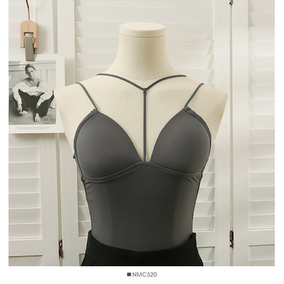 Ženska majica bez rukava s ugrađenim grudnjakom Špagete naramenicama Za žene Ice Silk Ležerne ljetne majice s rukavima Ženske korejske mode Dropshipping