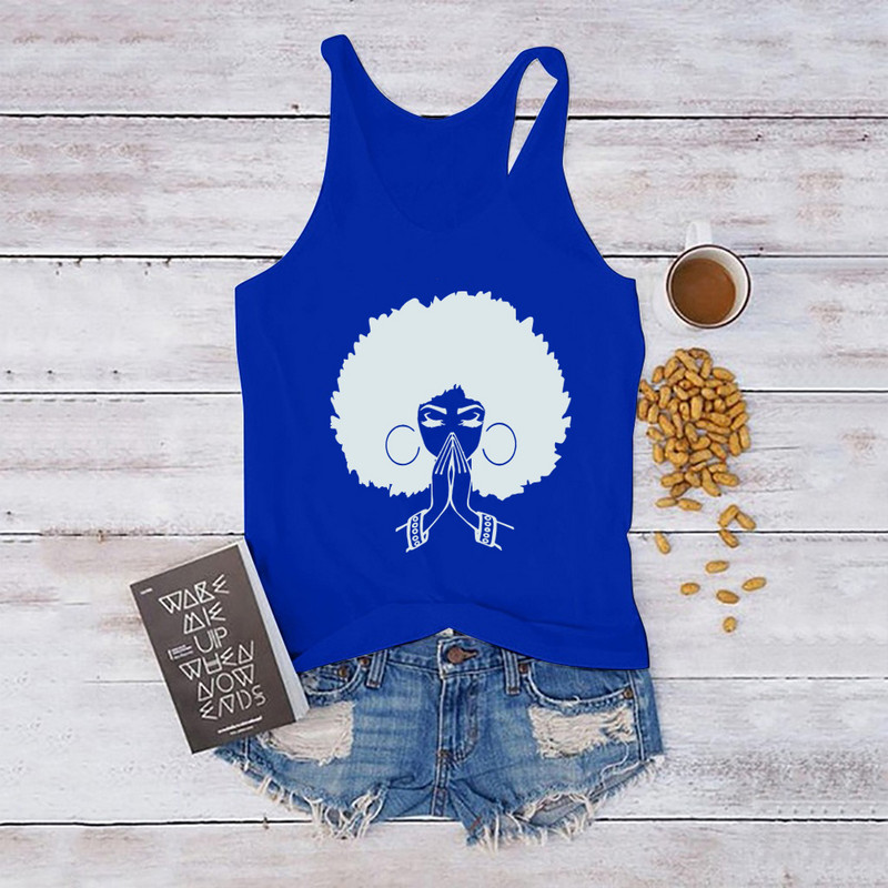 Ujjatlan női nyári mellény Imádkozó női, nyomócipős felső Női Harajuku legénységi nyakú női felsők, nagy méretű