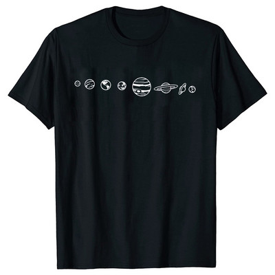 Astronaut Spaceman Planets Cămașă spațială amuzantă Tricou pentru femei Topuri casual Sistemul solar Tricou cu mânecă scurtă pentru femei