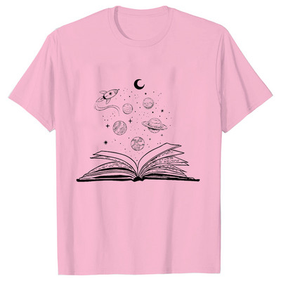 Astronaut Spaceman Planets Cămașă spațială amuzantă Tricou pentru femei Topuri casual Sistemul solar Tricou cu mânecă scurtă pentru femei