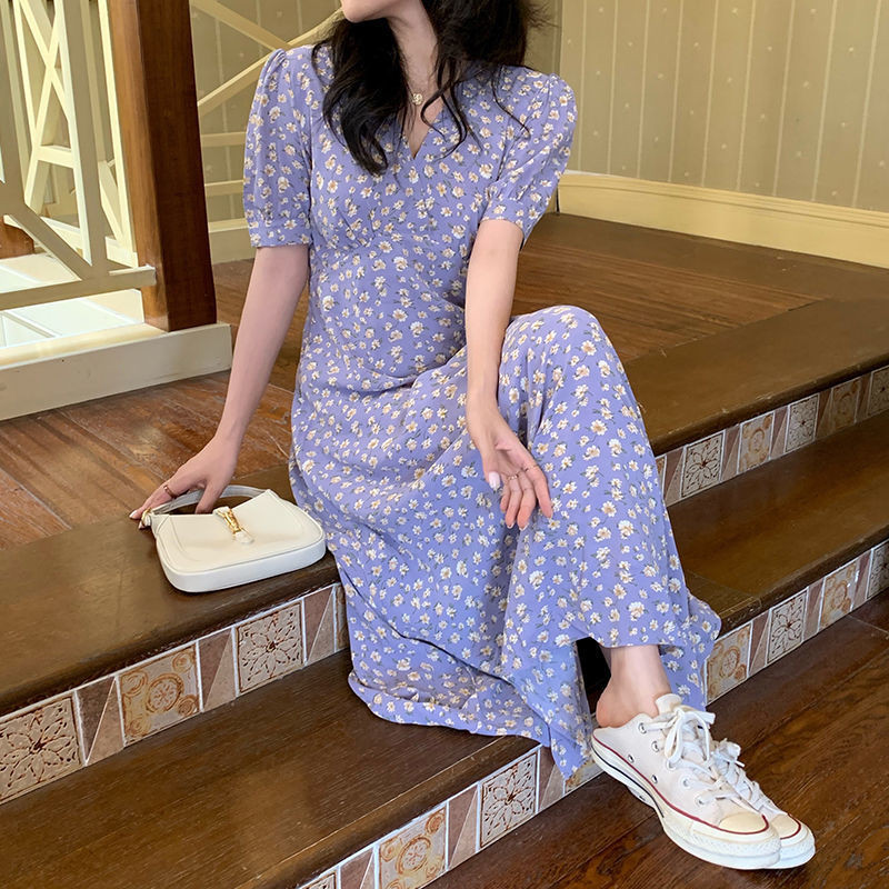 Ženska odjeća s cvjetnim printom 2023., kratkih rukava, jednostavnost, elegantna, tanka, ljetna, opuštena, ležerna, ležerna, slatka, udobna, s V-izrezom