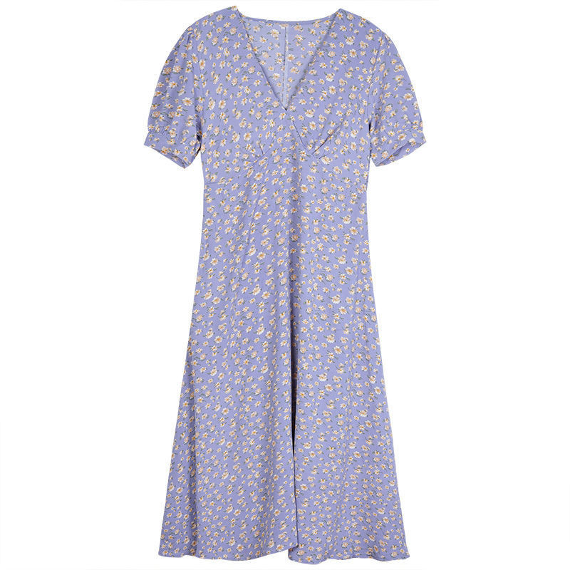 Ženska odjeća s cvjetnim printom 2023., kratkih rukava, jednostavnost, elegantna, tanka, ljetna, opuštena, ležerna, ležerna, slatka, udobna, s V-izrezom