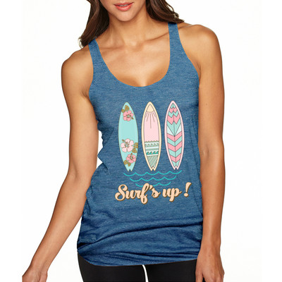 Beach Print Tanks felső Női Ruházat Koreai divat Ruházat Nyári pólók Női Racerback Tank Topok Utazási pólóruhák