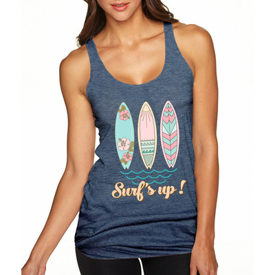 Beach Print Tanks felső Női Ruházat Koreai divat Ruházat Nyári pólók Női Racerback Tank Topok Utazási pólóruhák