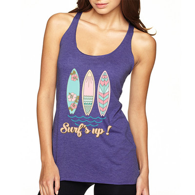 Beach Print Tanks felső Női Ruházat Koreai divat Ruházat Nyári pólók Női Racerback Tank Topok Utazási pólóruhák