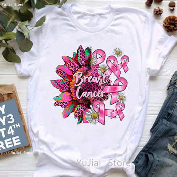 Breast Cancer Awareness T-shirt Γυναικείο μπλουζάκι ροζ ψηλά παπούτσια Γυναικείο καλοκαιρινό κοντομάνικο T-shirt Γυναικείο Dropshipping