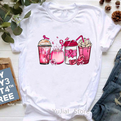 Tricou cu imprimeu pentru conștientizarea cancerului de sân pentru femei, pantofi înalți roz, tricou pentru femei, tricou cu mânecă scurtă de vară, dropshipping pentru femei