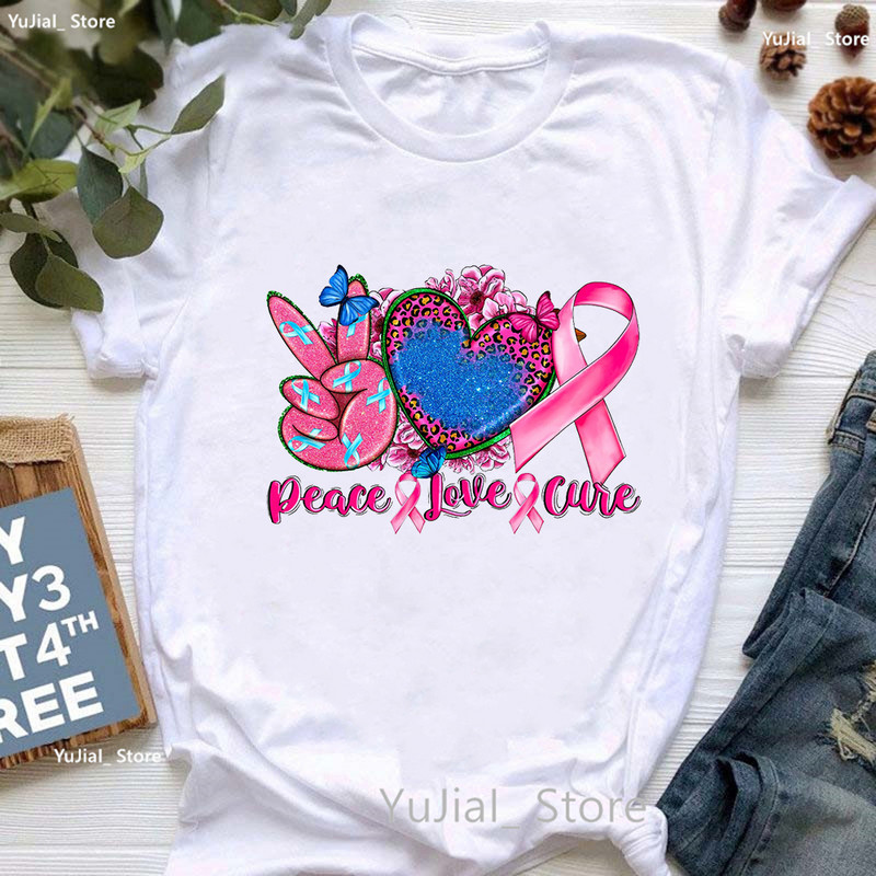 Tricou cu imprimeu pentru conștientizarea cancerului de sân pentru femei, pantofi înalți roz, tricou pentru femei, tricou cu mânecă scurtă de vară, dropshipping pentru femei
