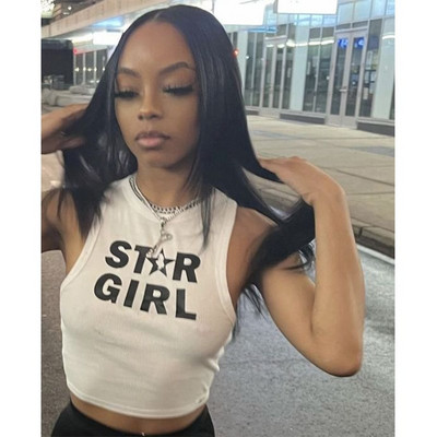 Levélnyomat Kötött mini mellény Ujjatlan tank fehér koreai vintage Camisloe női nyári alap póló alkalmi új ing y2k ruhák