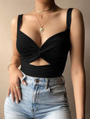 2024 Sexy femei fără mâneci scurte crop tops dama vestă ocazional tanc top femei tub tub feminin negru alb