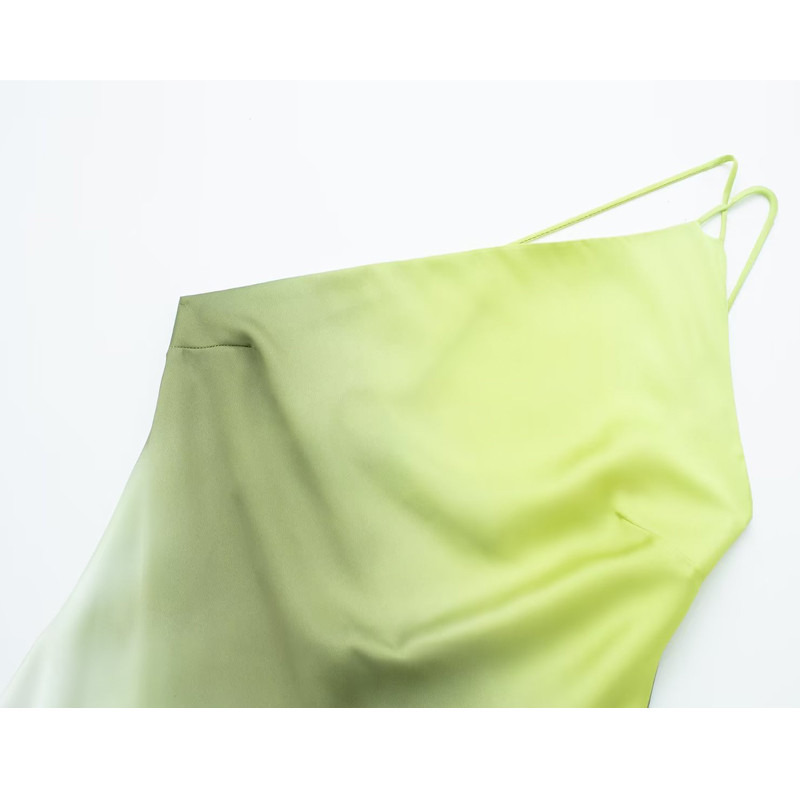 TRAF lipsuvärvi pikk kleit naiste asümmeetriline satiinist seljataga kleit Naine õlgadest Seksikad õhtukleidid Midi suvekleidid