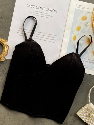 Naiste retro-veluurrihmaga topid suvised V-kaelusega, varrukateta, seljata õhuke, šikk printiga seksikas õlgadeta lühike kaamis