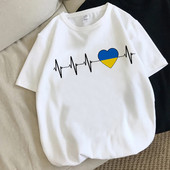 Tricou Bătăi Inimii Ucrainene Femei I Love Ukraine Drapelul Țării Inimă Tricou Familie Topuri Unisex Tricouri Grafice Cămașă Moda Femeii