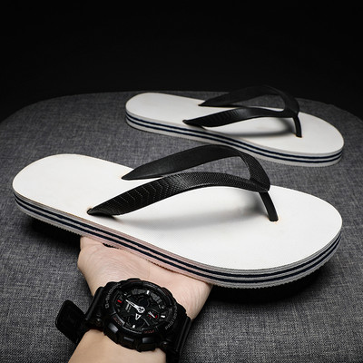 Papuci de vară pentru bărbați Flip-flops pentru bărbați Pantofi de plajă Pantofi ușoare de aer liber cu vârf deschis pentru bărbați Pantofi de interior Pantofi de bărbați casual EVA