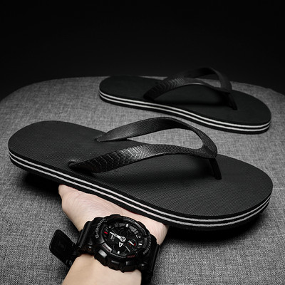 Papuci de vară pentru bărbați Flip-flops pentru bărbați Pantofi de plajă Pantofi ușoare de aer liber cu vârf deschis pentru bărbați Pantofi de interior Pantofi de bărbați casual EVA