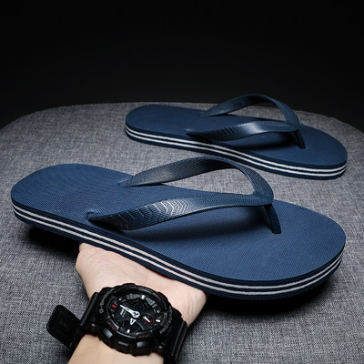 Papuci de vară pentru bărbați Flip-flops pentru bărbați Pantofi de plajă Pantofi ușoare de aer liber cu vârf deschis pentru bărbați Pantofi de interior Pantofi de bărbați casual EVA