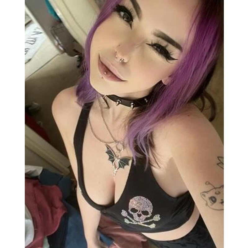 tänavarõivad Punk-kivist päitsetega kaelarihm varrukateta vest seksikas vintage gooti esteetiline suvemood Casual Camisole