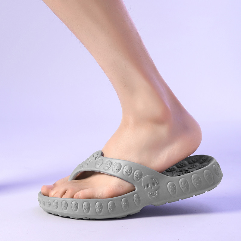 Δημιουργικές σαγιονάρες κρανίου καλοκαιρινές ανδρικές παντόφλες καινοτομία τσόκαρα για εξωτερικούς χώρους Σανδάλια παραλίας Ανδρικά σαγιονάρες εσωτερικού χώρου στο σπίτι Παπούτσια 38-45