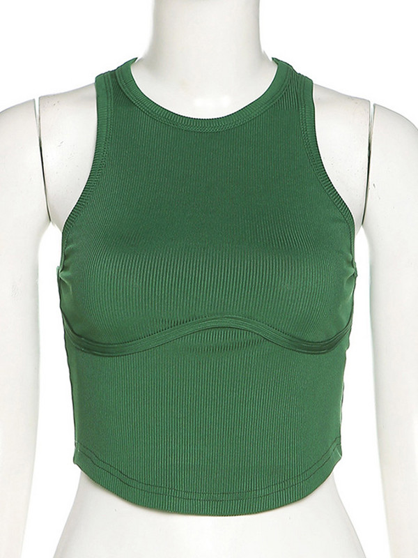 Soonilised soliidsed manteltopid Naiste kõhnad O-kaelusega varrukateta keha kujundav Täiesti sobiv vest Naiste tänavarõivad