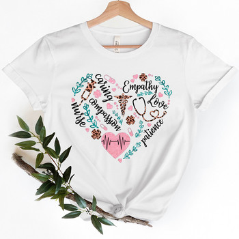 Love Nurse T Shirt for Women Nurse Emergency Room Gift Cute Er Nurse Tee Дамско облекло Горнища Подарък за деня на майката Y2k