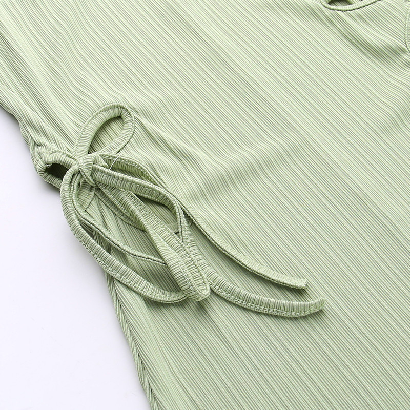 Modna pletena haljina za žene dugih rukava Party Vintage haljina, tanka mini Fairycore slash izrez 2023, nova jesensko-zimska haljina