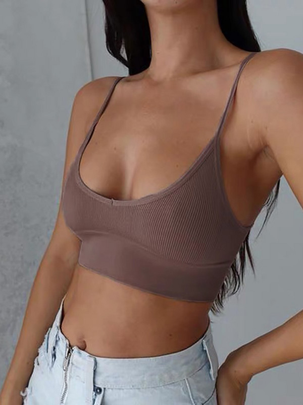 Ženske majice bez rukava i majice Ljetne pletene rebraste fitness majice bez rukava Vintage Harajuku korzet Elegantna osnovna tuba majica Seksi majica s prsima