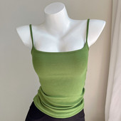 Curea de umăr subțire cu gât pătrat în stil francez Top sexy Îmbrăcăminte pentru femei Vestă casual colorată S-2XL