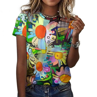 Tricou cu flori de floarea-soarelui la modă, cu imprimeu 3D, pentru femei, îmbrăcăminte de stradă, ocazional supradimensionat, tricou cu mânecă scurtă, Harajuku, pentru copii, tricouri, haine