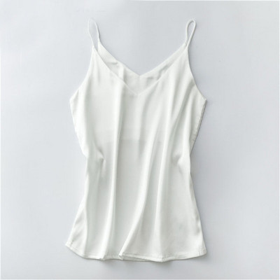 Spagetti pántos V nyakú felsők női ujjatlan szatén utánzat selymes camisole S-2XL S00102