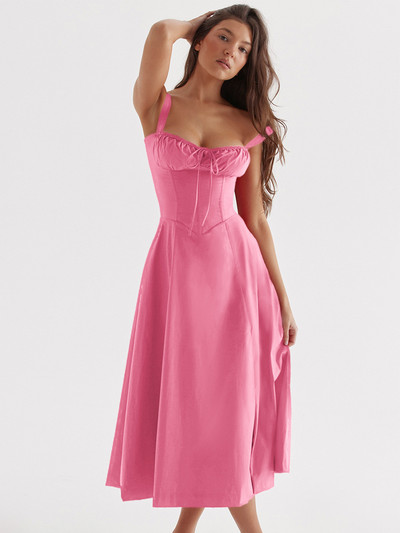 Avrilyaan Seksi haljina s otvorenim ramenima i cvjetnim printom za žene Visoko podijeljene elegantne duge haljine bez leđa Ljetna haljina Vestidos